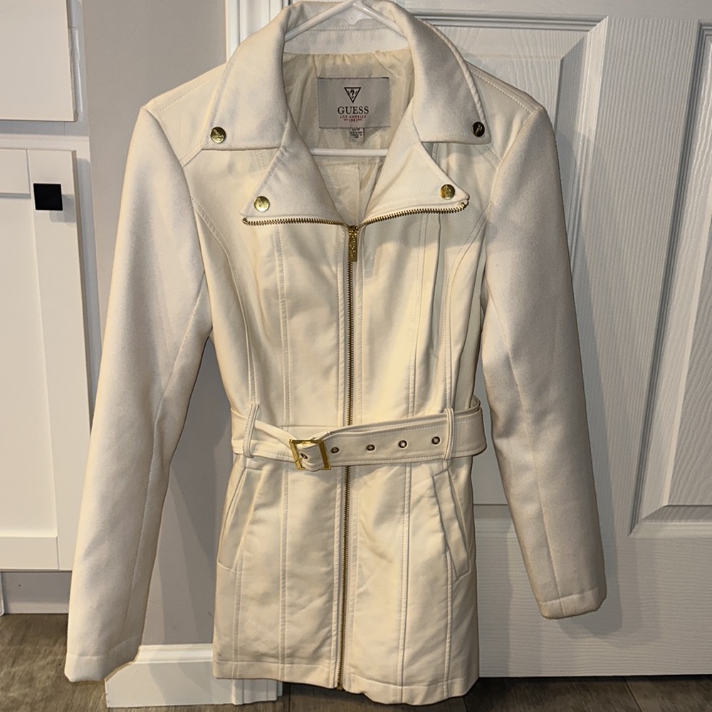 LEATHER BELTED COAT